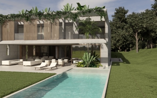 V-4670-121 PROJEKT! Spektakuläre Luxusvilla in Bendinat mit Blick auf den Golfplatz und das Meer