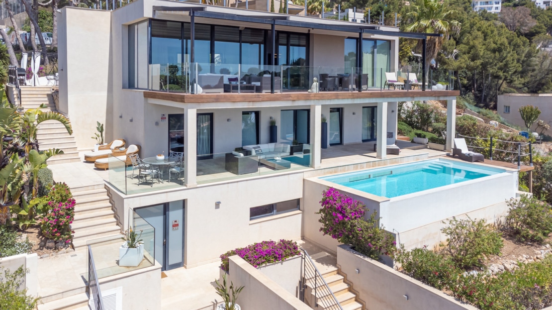 V-3902 Costa d'en Blanes Moderne Villa mit traumhaftem Meerblick in ruhiger Lage von Costa d'en Blanes und Pool