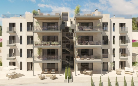 P-3109_3 PROJEKT! Penthouse mit privater Pool-Terrasse und Meerblick in neuem Apartmentkomplex in Santa Ponsa