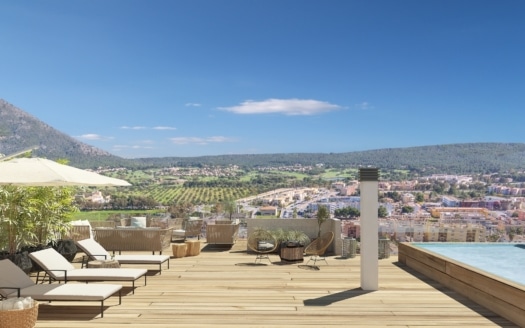 P-3109_3 PROJEKT! Penthouse mit privater Pool-Terrasse und Meerblick in neuem Apartmentkomplex in Santa Ponsa