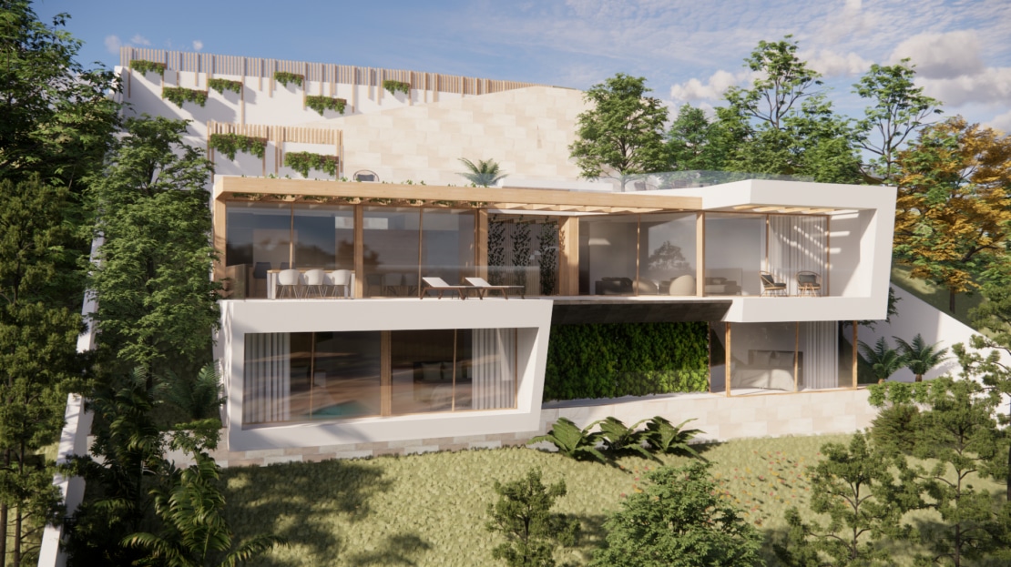 V-4594 PROJEKT! Fabelhafte Gelegenheit zur Mitgestaltung der eigenen Villa  mit Pool in Costa de la Calma