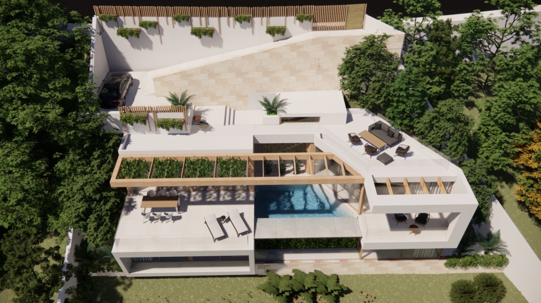 V-4594 PROJEKT! Fabelhafte Gelegenheit zur Mitgestaltung der eigenen Villa  mit Pool in Costa de la Calma