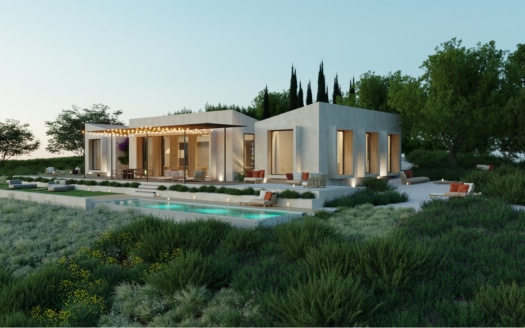 F-3973 PROJEKT! Neubau Finca mit Infinitypool und Panoramablick nahe Lloret de Vistalegre