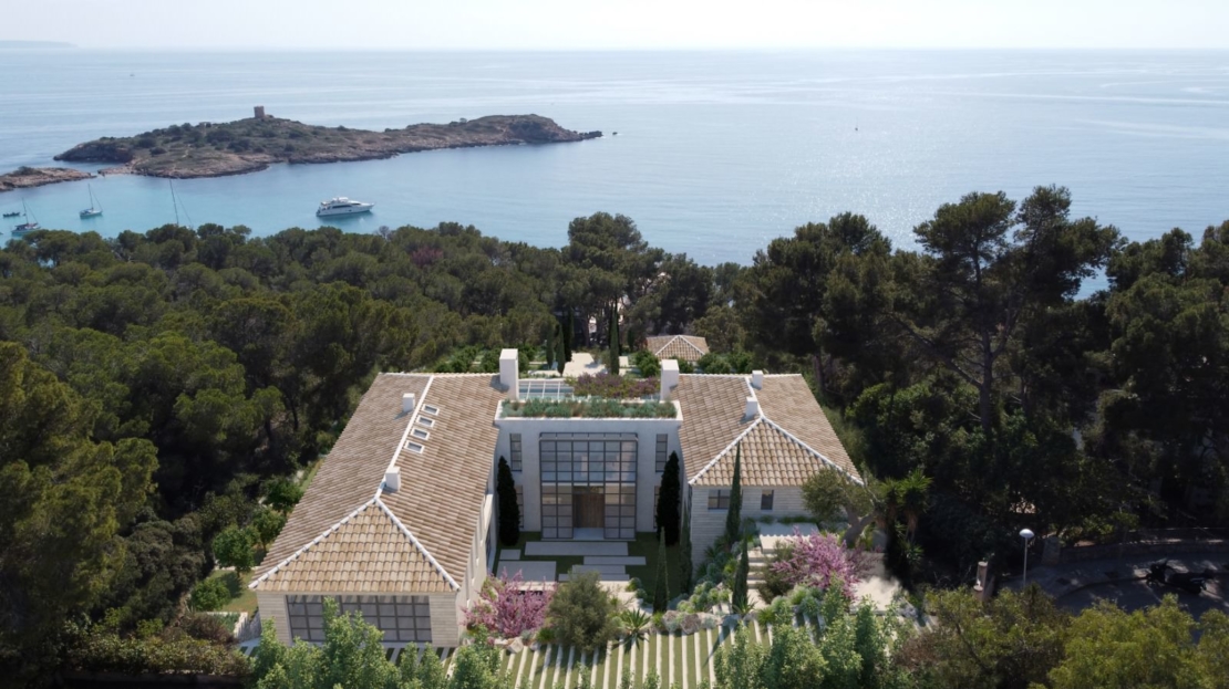 V-4217 PROJEKT! Prachtvolle Luxus-Villa mit atemberaubenden Meerblick, in Alt Bendinat, im Südwesten der Insel 1