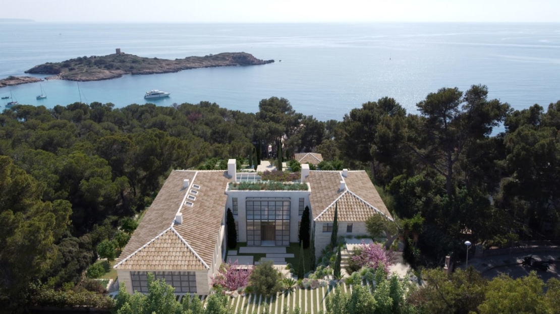 V-4217 PROJEKT! Prachtvolle Luxus-Villa mit atemberaubenden Meerblick, in Alt Bendinat, im Südwesten der Insel 1