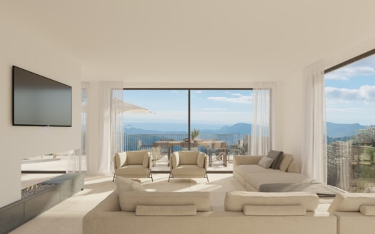 V-4444 PROJEKT! Exklusive Villa mit Pool und Panoramablick auf das Meer im Dorf Galilea im Tramuntana Gebirge