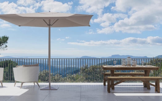 V-4444 PROJEKT! Exklusive Villa mit Pool und Panoramablick auf das Meer im Dorf Galilea im Tramuntana Gebirge