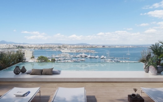 P-4826_4 PROJEKT! Spektakuläres Duplex Penthouse in Palma mit unbezahlbarem Hafen- und Meerblick & privatem Pool