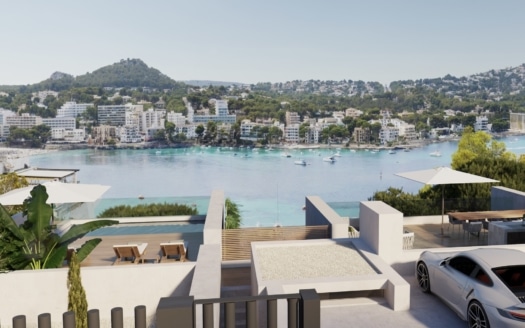 V-2784 PROJEKT! Moderne Villa mit zwei Pools und Meerblick, fußläufig zum Strand von Santa Ponça 1