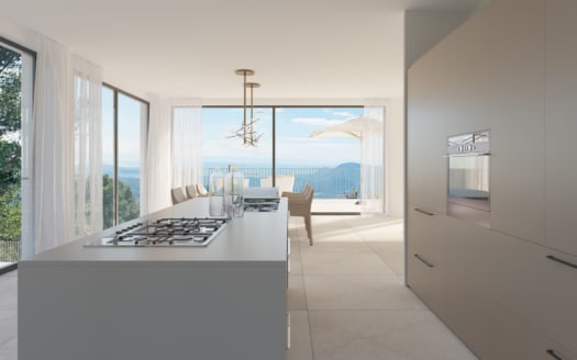V-4444 PROJEKT! Exklusive Villa mit Pool und Panoramablick auf das Meer im Dorf Galilea im Tramuntana Gebirge 1
