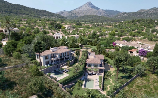4939-97 Wunderschönes Grundstück mit Basisprojekt für 2 Villen im Finca Stil in Es Capdella