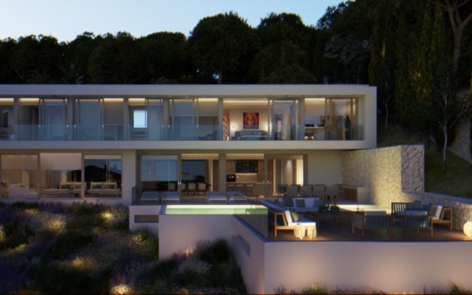 V-4414 UNDER CONSTRUCTION! Exclusive designer villa with fantastic sea and panoramic views in Puerto Portals 1