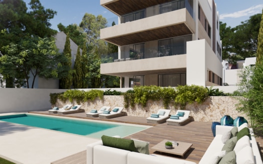 A-2952_2 Spektakuläres Neubau Garten Apartment in Son Armadams, mitten in Palma's Zentrum