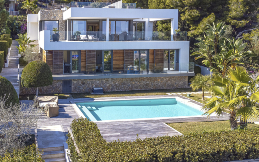 V-4540 Moderne Luxus-Villa in Cas Català auf höchstem Niveau mit Meerblick, nah zu Palma