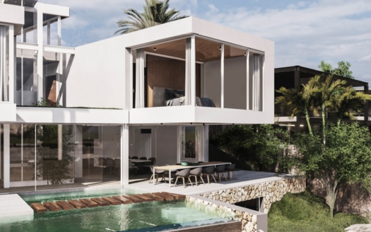 V-3317-121 PROJEKT! Spektakuläre Luxus-Villa in Top Lage von Portals Nous mit Meerblick auf die Bucht von Palma