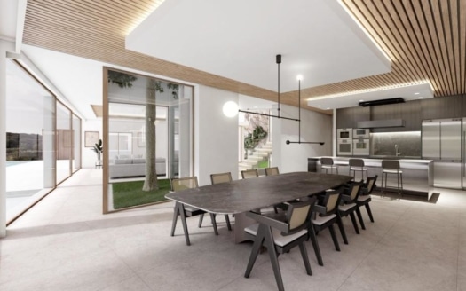 5046-121 GRUNDSTÜCK  in Portals Nous mit Projekt & Baulizenz für High End Meerblick Designer Villa 5