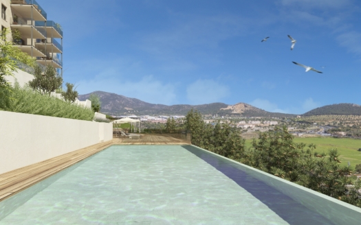 A-3109_1 PROJEKT! Moderne Luxuswohnung in Santa Ponça mit privatem Garten und Gemeinschaftspool