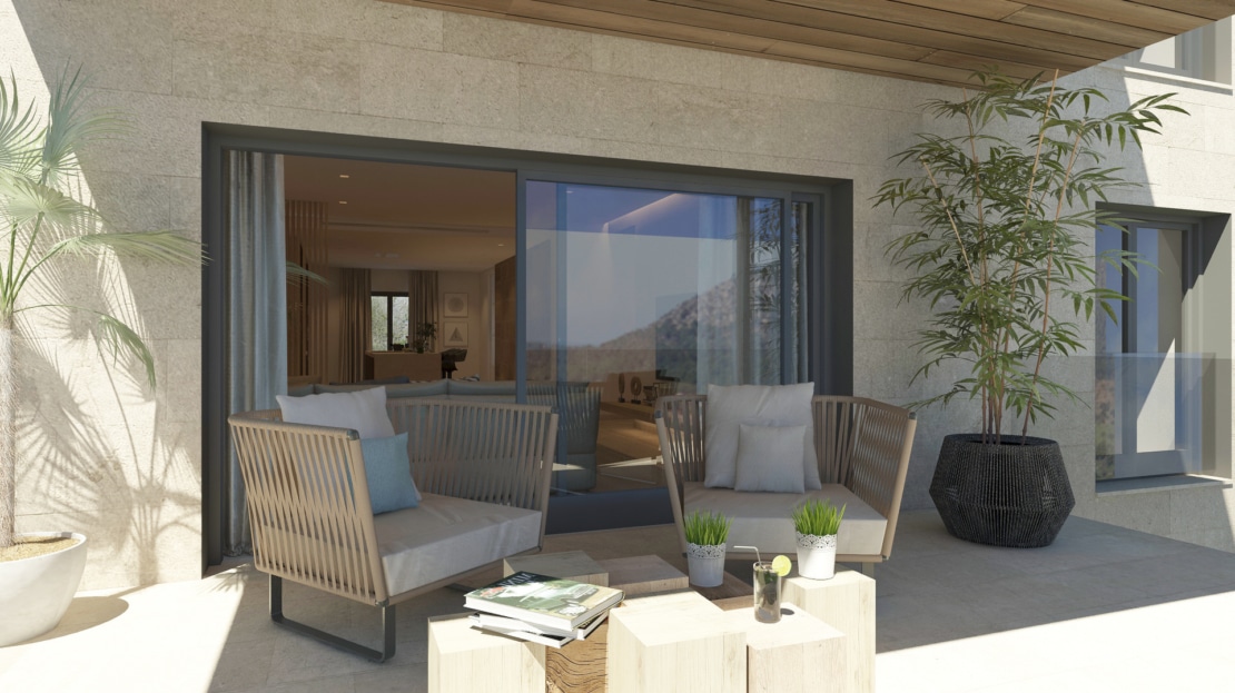 A-3109_2 PROJEKT! Komfortables Apartment mit großer Terrasse und schöner Gemeinschaftsanlage in Santa Ponsa