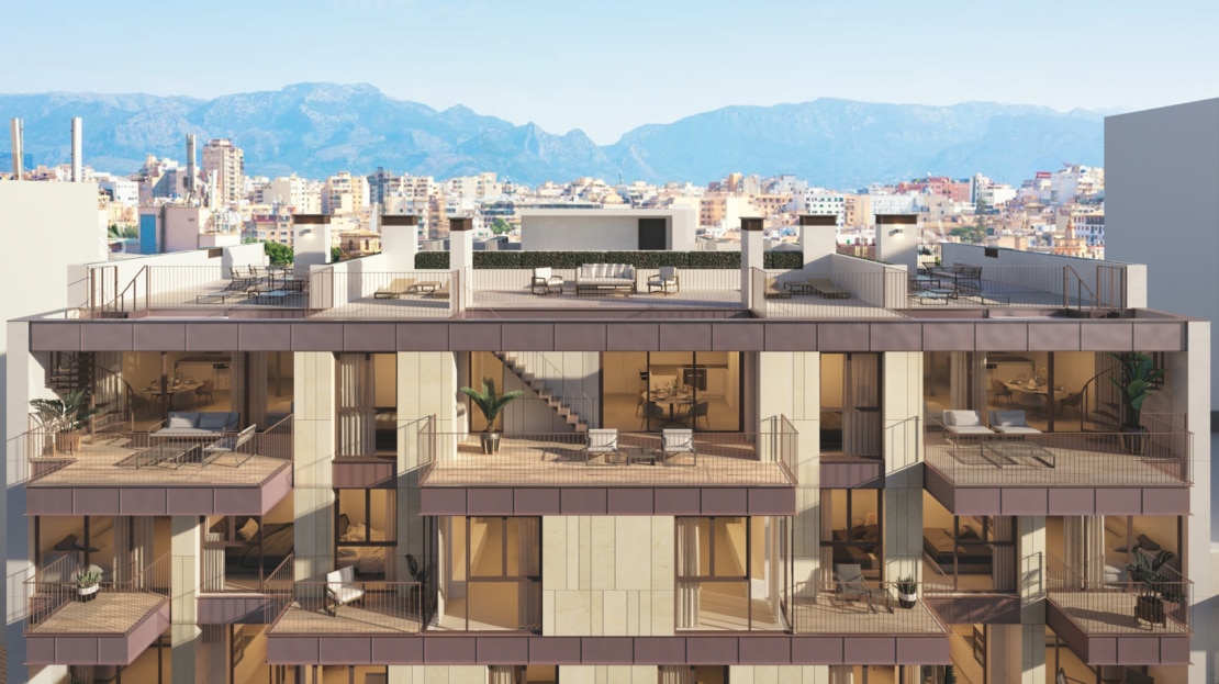 A-4137_ 24 NEUBAU! Luxuriöses Penthouse mit zwei Terrassen und herrlichem Ausblick mitten im Herzen von Palma