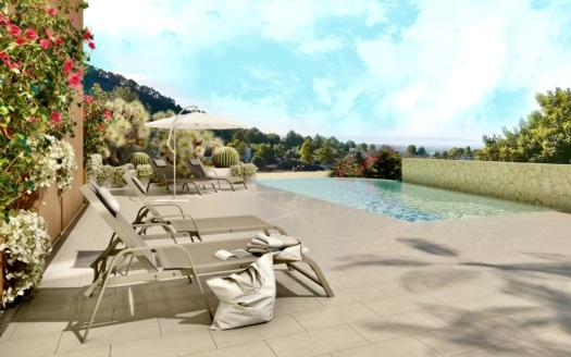 A-4832_12 PROJEKT! Apartment mit privater Terrasse in Neubau Anlage in Bunyola mit Gemeinschaftspool