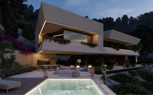 G-4111 PROJEKT! Meerblick Grundstück in Son Vida mit Projekt für eine exklusive Villa in ruhiger Lage