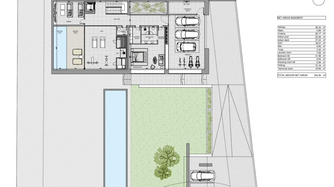 G-4109 PROJEKT! Bau-Grundstück in Son Vida mit Projekt für eine Luxus Designer Villa