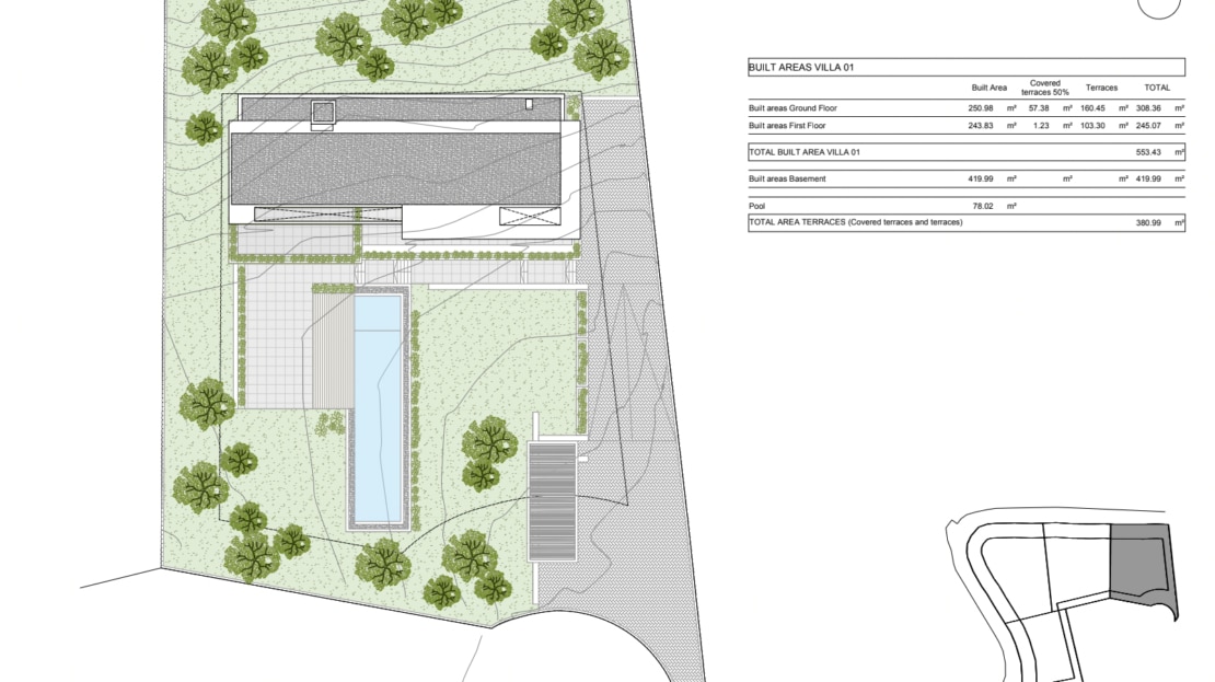 G-4109 PROJEKT! Bau-Grundstück in Son Vida mit Projekt für eine Luxus Designer Villa