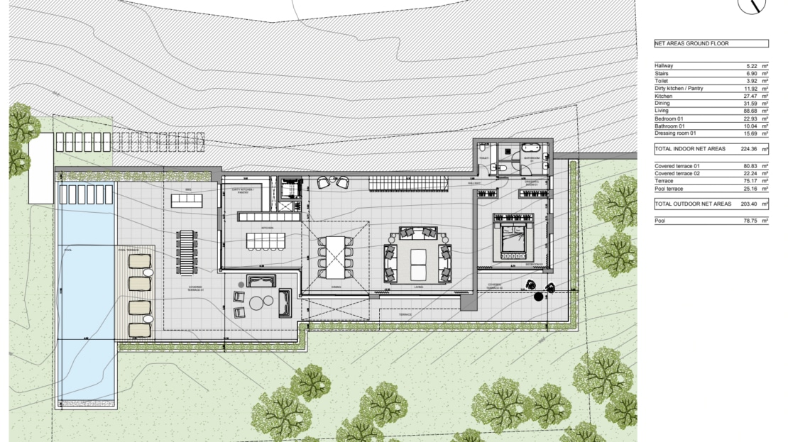 G-4113 Unglaubliches Grundstück mit Projekt für eine moderne Villa in exklusiver und begehrter Lage von Son Vida