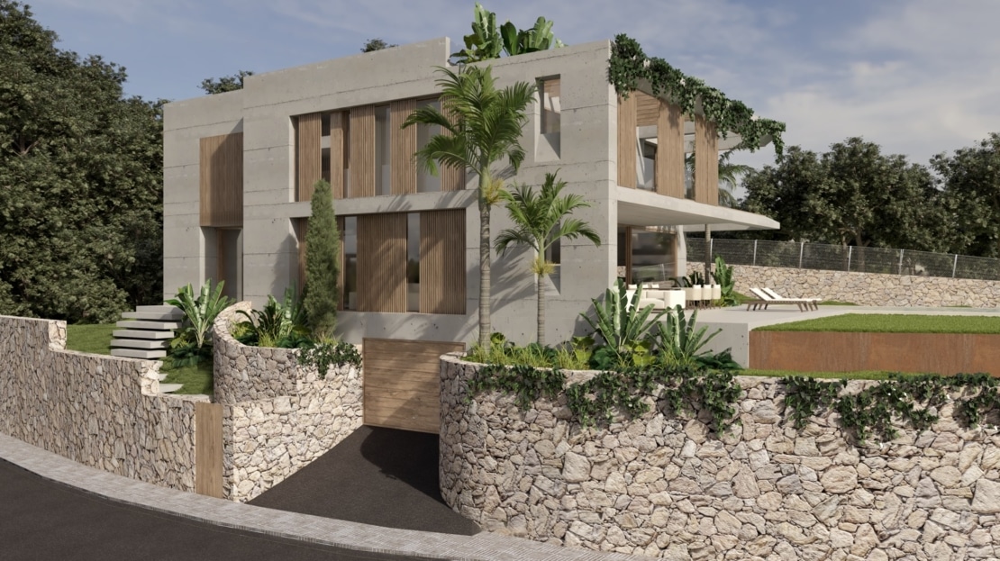 V-4670-121 PROJEKT! Beeindruckende Luxus Villa in Bendinat mit Blick auf den Golfplatz und das Meer