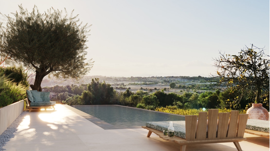 5170 Grundstück in Lloret De Vistalegre mit Finca Projekt und Baulizenz 2