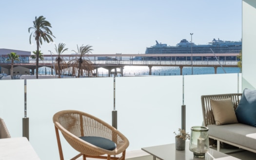 A-2148_3 Luxus Neubau Garten-Wohnung in Palma MIT Meer- und Hafenblick 2