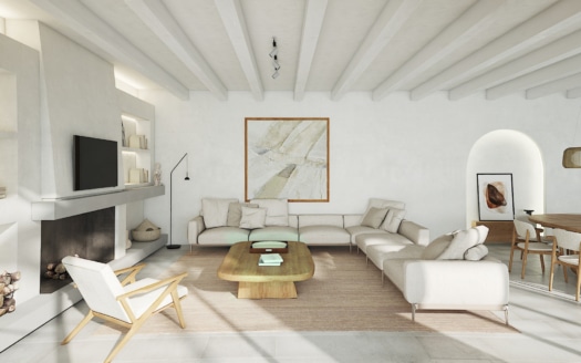 D-4686 Einzigartiges Dorfhaus in Ses Salines mit riesigem Garten & Pool