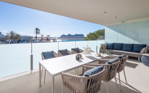 A-2148_3 Luxus Neubau Garten-Wohnung in Palma MIT Meer- und Hafenblick 3