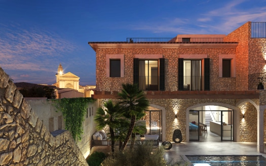 D-4687 Luxus Dorfhaus in Ses Salines im Finca-Stil mit großer Pool Terrasse