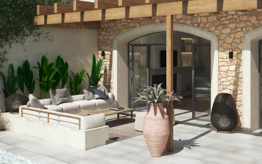 D-4686 Einzigartiges Dorfhaus in Ses Salines mit riesigem Garten & Pool