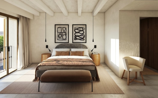 D-4687 Luxus Dorfhaus in Ses Salines im Finca-Stil mit großer Pool Terrasse