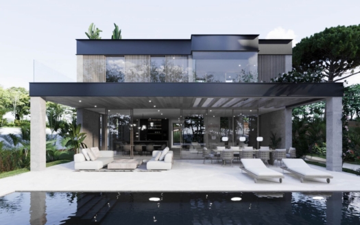 V-4682-121 PROJEKT! Spektakuläre Luxusvilla in Bendinat mit herrlichem Golf- und Meerblick
