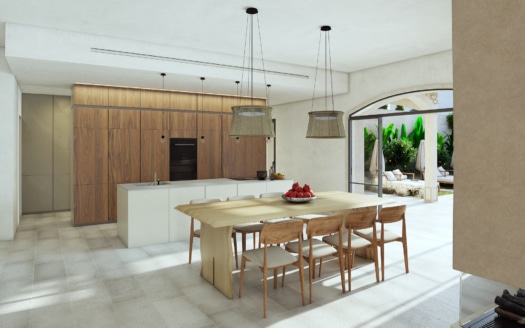 D-4687 Luxus Dorfhaus in Ses Salines im Finca-Stil mit großer Pool Terrasse