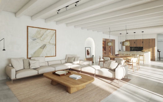 D-4686 Einzigartiges Dorfhaus in Ses Salines mit riesigem Garten & Pool