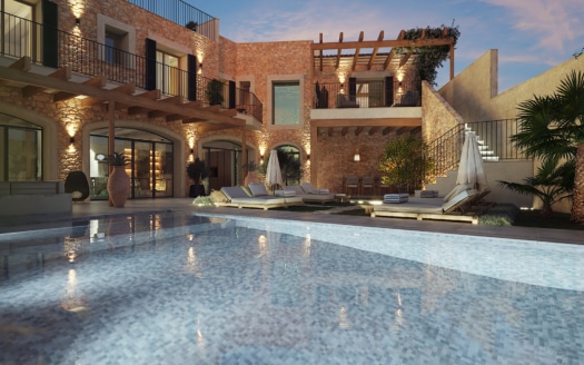 D-4686 Einzigartiges Dorfhaus in Ses Salines mit riesigem Garten & Pool
