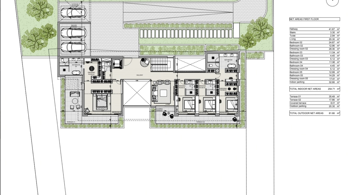 G-4110 PROJEKT! Grundstück in Son Vida mit Projekt für eine exklusive Villa mit herrlichem Ausblick