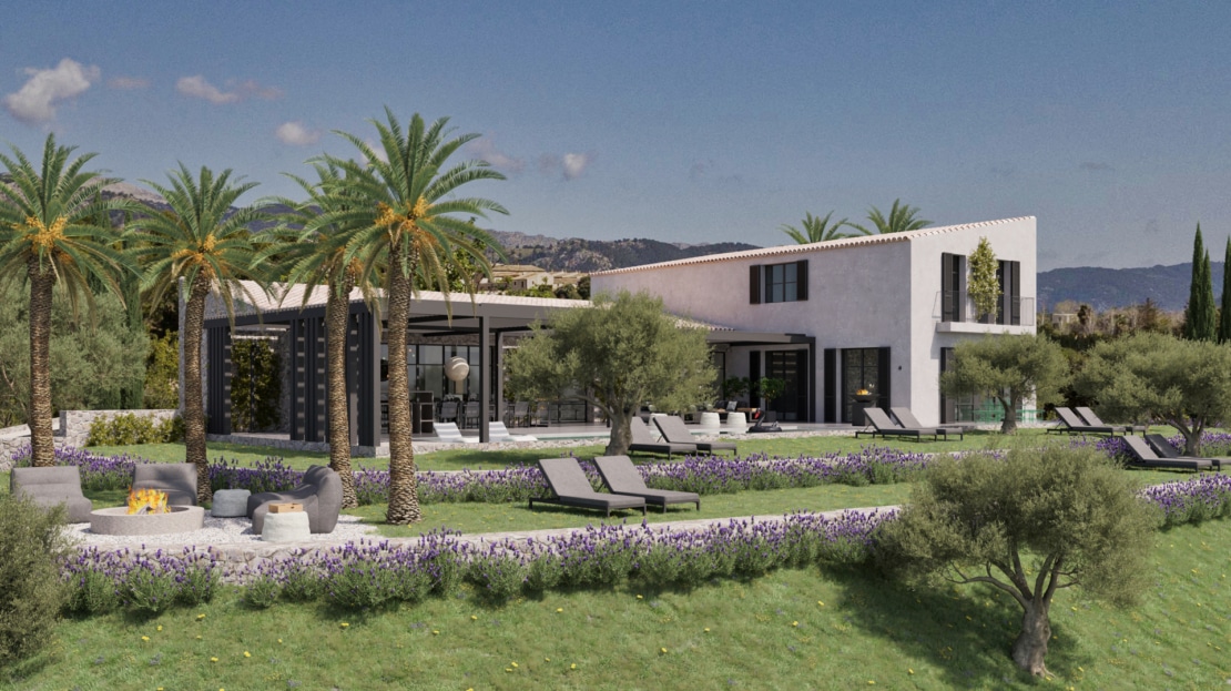 5156 Grundstück in Moscari mit Villa Projekt und Baulizenz