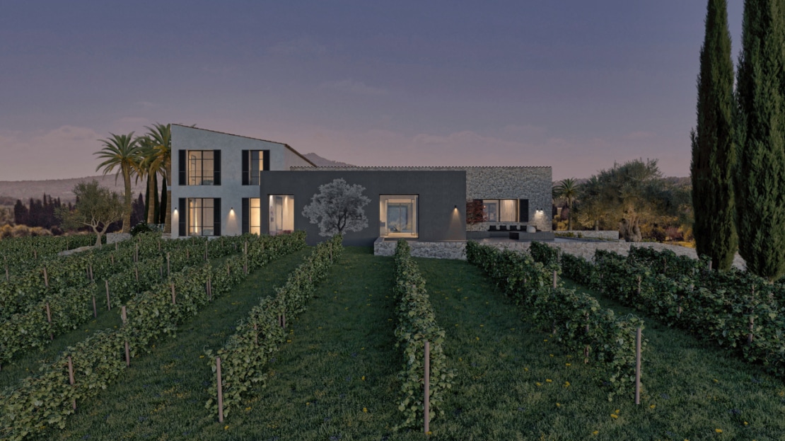 5156 Grundstück in Moscari mit Villa Projekt und Baulizenz