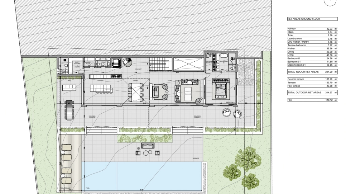 G-4110 PROJEKT! Grundstück in Son Vida mit Projekt für eine exklusive Villa mit herrlichem Ausblick