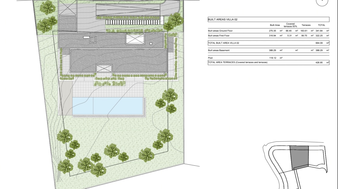 G-4110 PROJEKT! Grundstück in Son Vida mit Projekt für eine exklusive Villa mit herrlichem Ausblick
