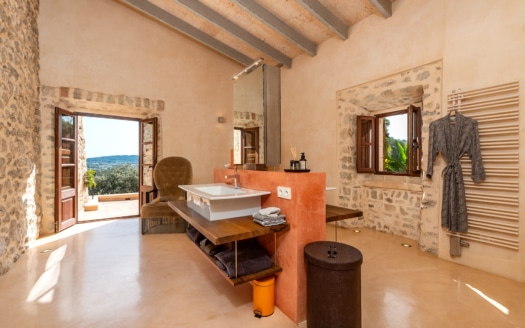 5126 Einzigartige Naturstein Finca in Porreres mit traumhaftem Panorama Blick