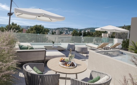 B-4736 PROJEKT! Hochmoderner Apartment-Komplex mit teilweisem Meerblick in Cala Mayor 1