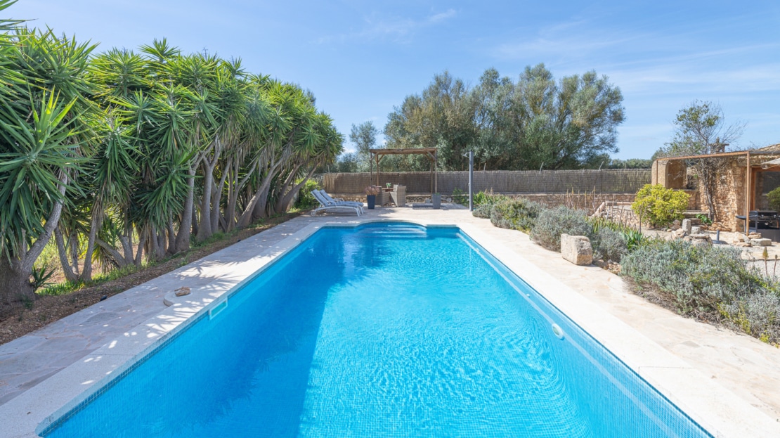 F-4545 Finca in Porreres mit Ferienvermietungslizenz, Privatsphäre UND eigenem Weinberg