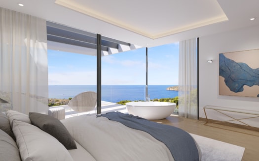 V-4802 Fantastische Villa in Nova Santa Ponsa mit atemberaubendem Panorama-Meerblick
