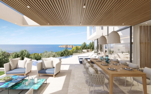 V-4802 Fantastische Villa in Nova Santa Ponsa mit atemberaubendem Panorama-Meerblick